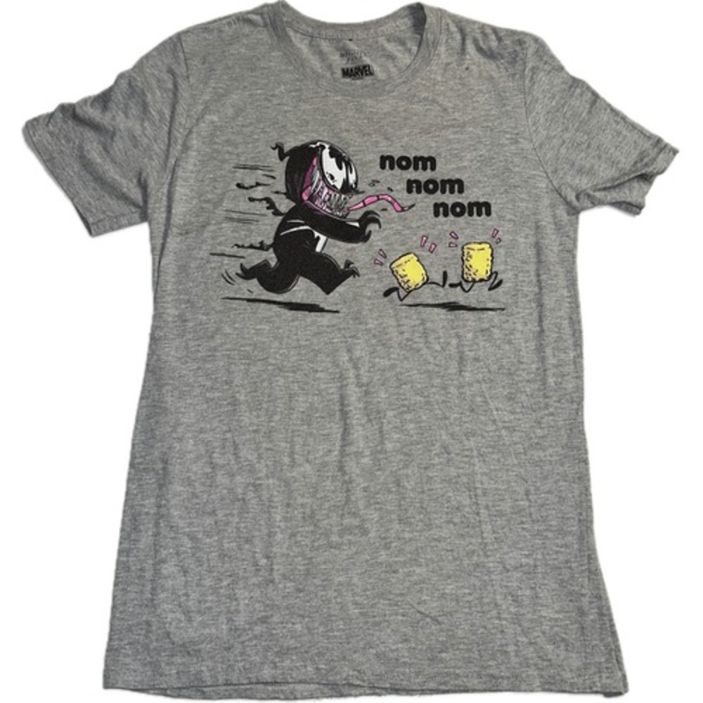 Venom Marvel T-Shirt‎ Gray Men's Size Small Chasing Tator Tots Funny